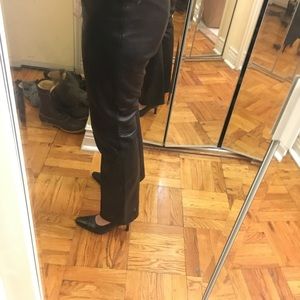 Brooks Brothers soft black leather pants size 6